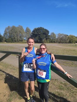 melanie and james saunders after racing jubilee trust 5k and 10k races.jpg