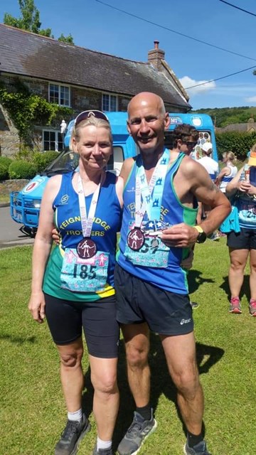 sally ingledew and lance mason successfully complete giants head marathon.jpg