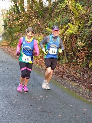 sharon and paul sharples keep each other company down the plym trail.jpg