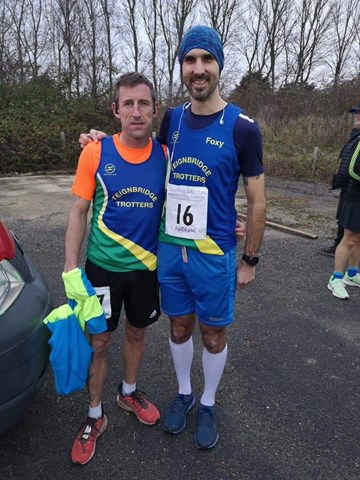 christian and foxey, 1st and 2nd in betteshanger challenge half marathon.jpg