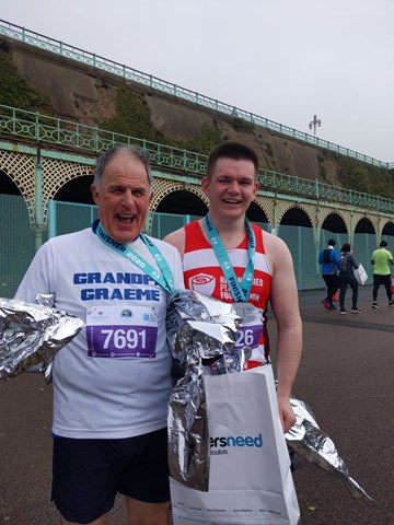 graham baker and grandson at brighton half.jpeg