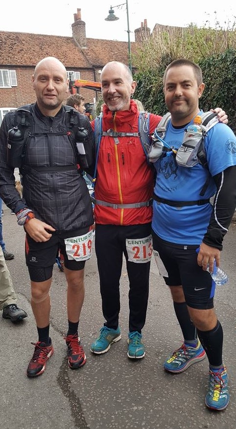 allen taylor, steve barker and ryan anthony at start of centurion autumn 100.jpg