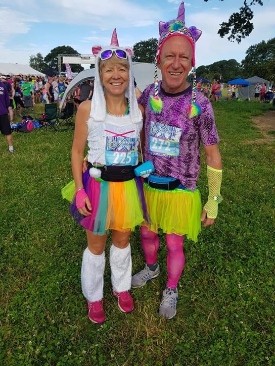 sharon and paul sharples in unicorn fancy dress.jpg