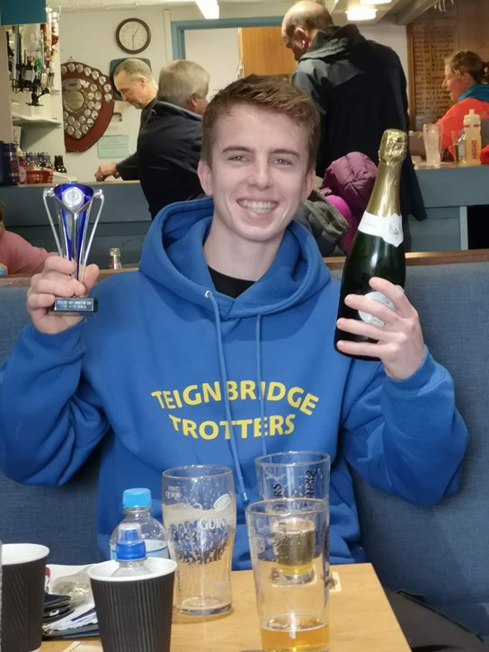 stan hayes at bideford with his 1st place junior award.jpg