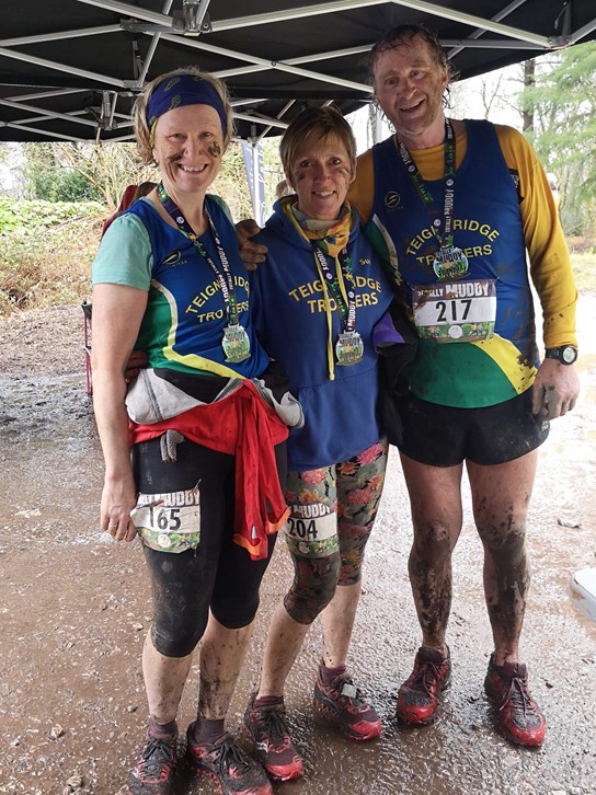 ruth, sue and mark clad in the devon mud.jpeg