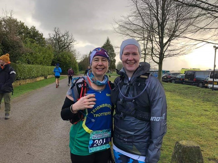 karen o'brien and suzie mills at larmer tree marathon.jpg